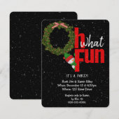 Uitnodiging voor kerstmis en sneeuwpopening (Voorkant / Achterkant)