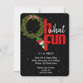 Uitnodiging voor kerstmis en sneeuwpopening (Voorkant)