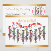 Uitnodiging voor kerstmis Goats Caroling (Voorkant / Achterkant)