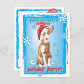 Uitnodiging voor kerstmis Ibizan Hound (Voorkant / Achterkant)