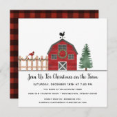 Uitnodiging voor Kerstmis in Barn Boerderij (Voorkant / Achterkant)