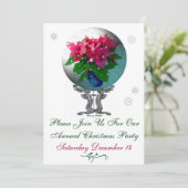 Uitnodiging voor Kerstmis in Snowglobe (Staand voorkant)