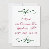 Uitnodiging voor Kerstmis in Snowglobe (Achterkant)