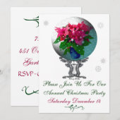 Uitnodiging voor Kerstmis in Snowglobe (Voorkant / Achterkant)