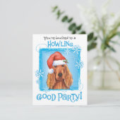 Uitnodiging voor kerstmis Irish Setter (Staand voorkant)