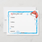 Uitnodiging voor kerstmis Longhaire Dachshund (Achterkant)