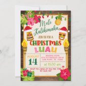 Uitnodiging voor Kerstmis Luau (Voorkant)