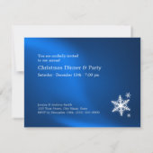 Uitnodiging voor Kerstmis met blauw Slaapblauw (Achterkant)