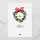  uitnodiging voor kerstmis met Red Truck (Achterkant)