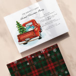 uitnodiging voor kerstmis met Red Truck Flyer<br><div class="desc">uitnodiging voor kerstfeestdagen in de Red Truck Tree-serie</div>