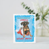 Uitnodiging voor kerstmis Min Pin (Staand voorkant)