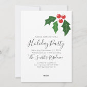 Uitnodiging voor kerstmis-mittenfeest (Achterkant)