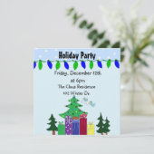 Uitnodiging voor kerstmis of feestdag (Staand voorkant)