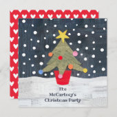 Uitnodiging voor kerstmis op maat (Voorkant / Achterkant)