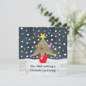 Uitnodiging voor kerstmis op maat (Staand voorkant)