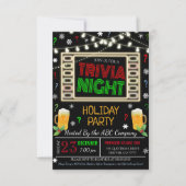 Uitnodiging voor Kerstmis Trivia Night Party (Voorkant)