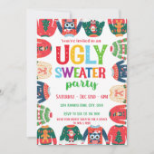 Uitnodiging voor Kerstmis Ugly Sweater (Voorkant)