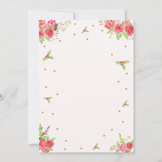 Uitnodiging voor kerstmis Unicorn (Achterkant)