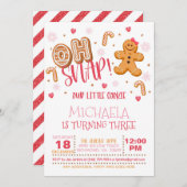 Uitnodiging voor Kerstmis - Wit (Voorkant / Achterkant)