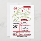  Uitnodiging voor kerstmuziek personaliseren  (Voorkant)