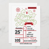  Uitnodiging voor kerstmuziek personaliseren  (Voorkant / Achterkant)