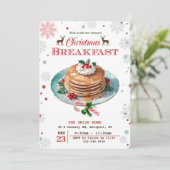 Uitnodiging voor kerstpannekoeken (Staand voorkant)