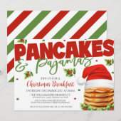 Uitnodiging voor kerstpannenkoeken en pyjama's (Voorkant / Achterkant)