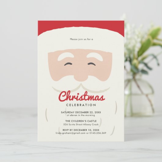 Uitnodiging voor kerstpartij (Staand voorkant)