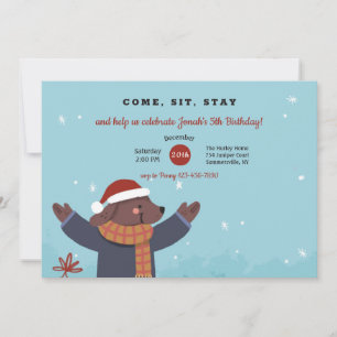 Uitnodiging voor kerstpuppy