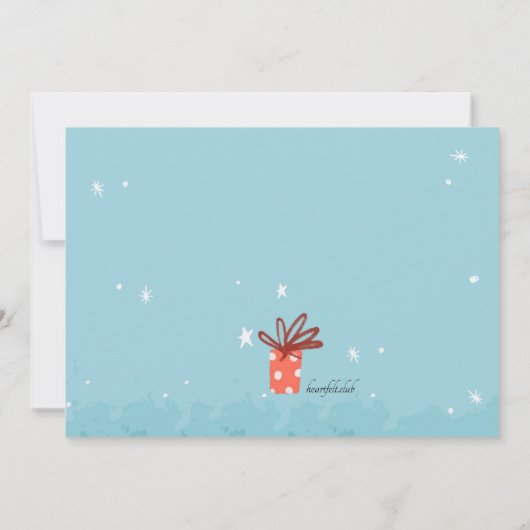 Uitnodiging voor kerstpuppy (Achterkant)