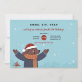 Uitnodiging voor kerstpuppy (Voorkant)