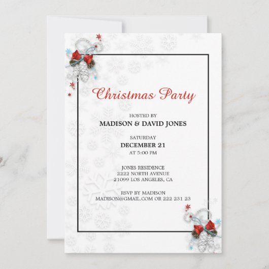 Uitnodiging voor kerstregeling (Voorkant)