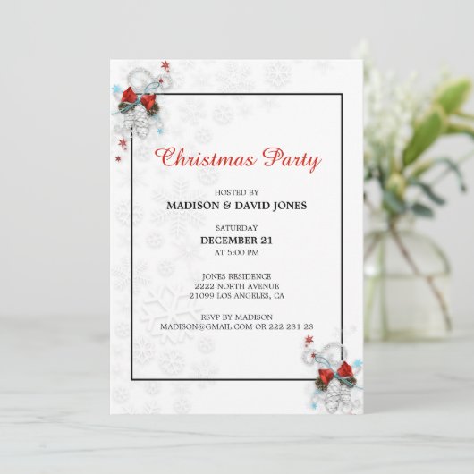 Uitnodiging voor kerstregeling (Staand voorkant)