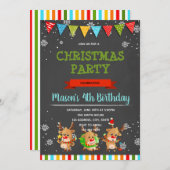 Uitnodiging voor kerstrendieren (Voorkant / Achterkant)