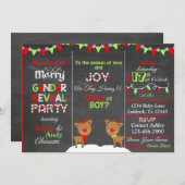 Uitnodiging voor kerstrendieren (Voorkant / Achterkant)