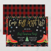 Uitnodiging voor kerstrolschaatsen (Voorkant / Achterkant)