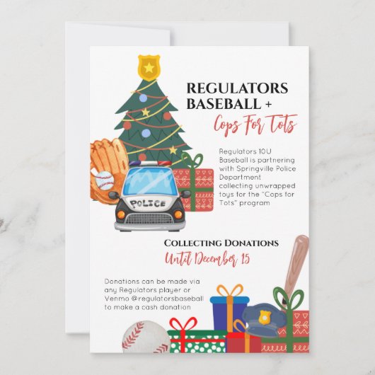 Uitnodiging voor kerstSpeelgoed (Voorkant)