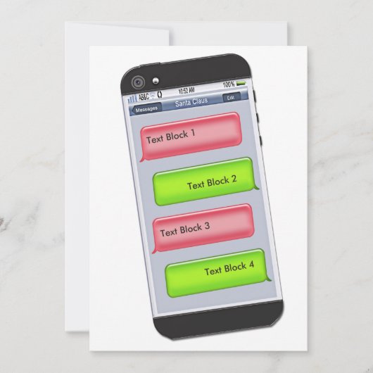  uitnodiging voor kersttekst (Voorkant)