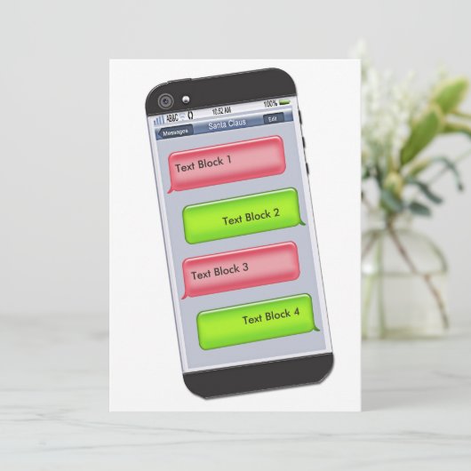  uitnodiging voor kersttekst (Staand voorkant)