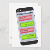  uitnodiging voor kersttekst (Voorkant / Achterkant)