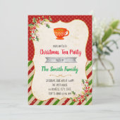 Uitnodiging voor kerstthee (Staand voorkant)