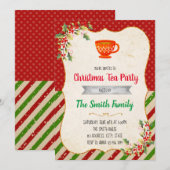 Uitnodiging voor kerstthee (Voorkant / Achterkant)