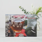 Uitnodiging voor kerstthee (Staand voorkant)