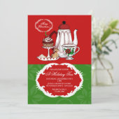 Uitnodiging voor kerstthee (Staand voorkant)