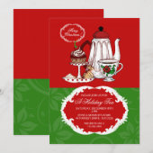 Uitnodiging voor kerstthee (Voorkant / Achterkant)