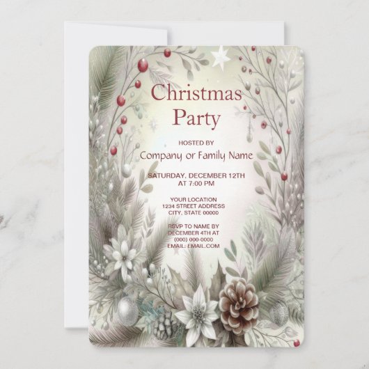 Uitnodiging voor kerstvakantie (Voorkant)