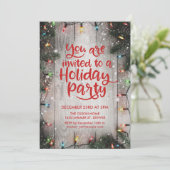 Uitnodiging voor Kerstvakantie Winterfeest Verlich (Staand voorkant)