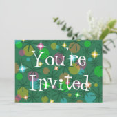 Uitnodiging voor kerstverlichting 'You're Invited' (Staand voorkant)