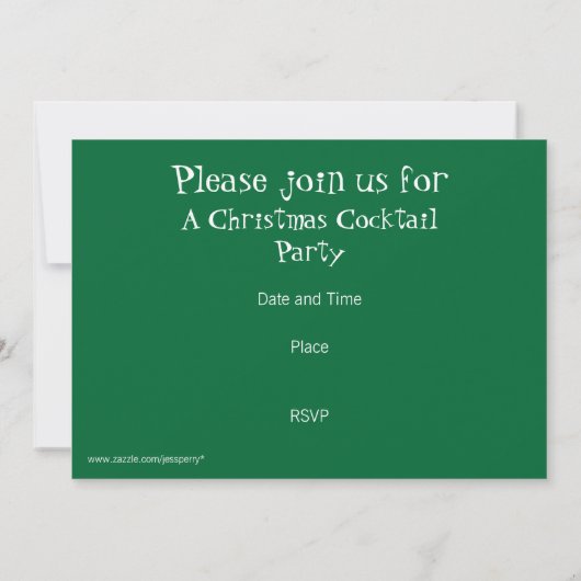 Uitnodiging voor kerstverlichting 'You're Invited' (Achterkant)