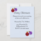 Uitnodiging voor kerstversiering (Achterkant)